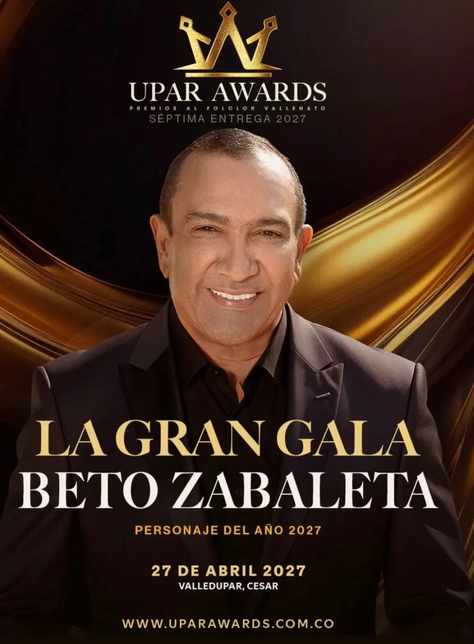 Imagen de Beto Zabaleta es el personaje de los Premios Upar 2027