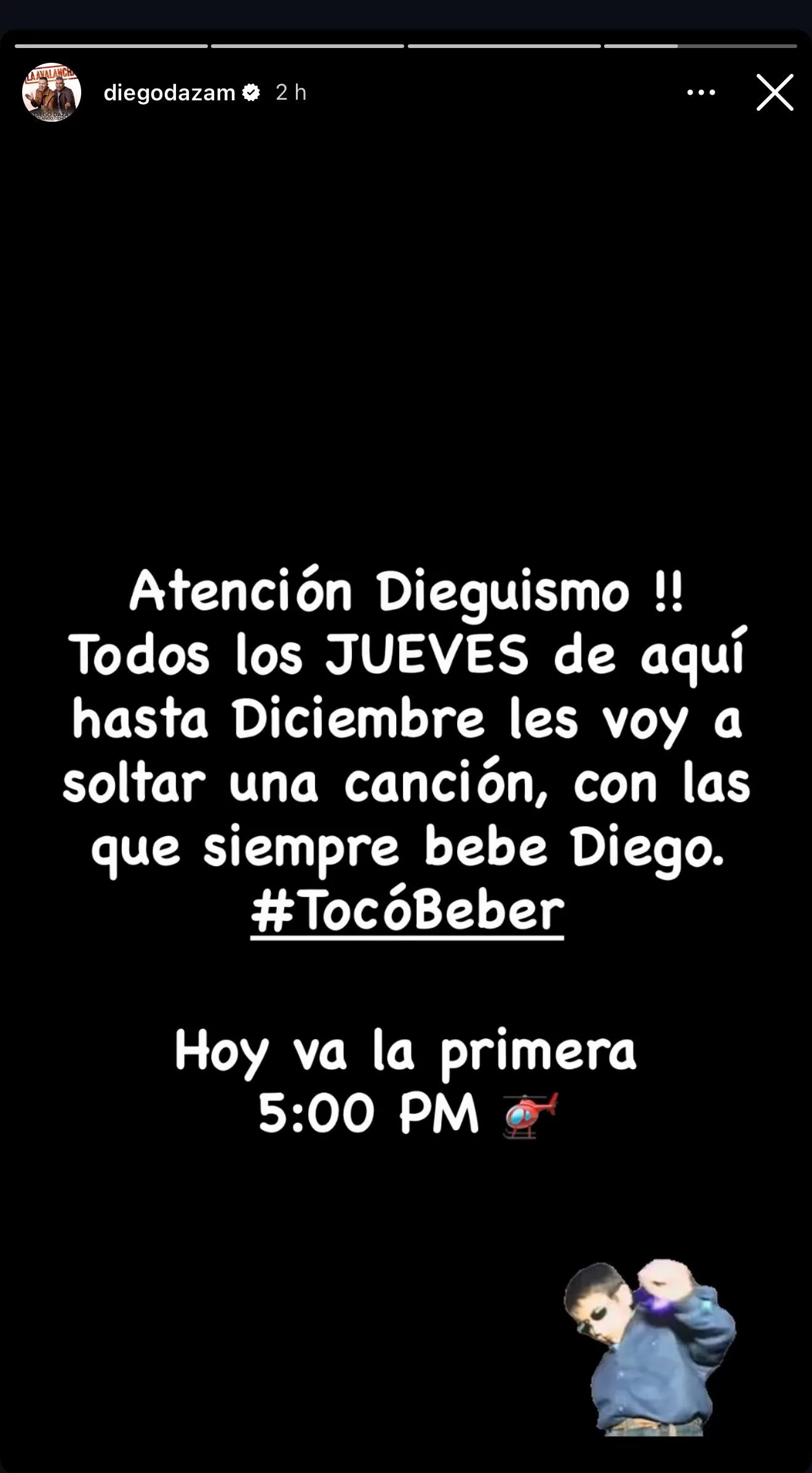 Imagen de Diego Daza sorprende a sus seguidores con una nueva dinámica
